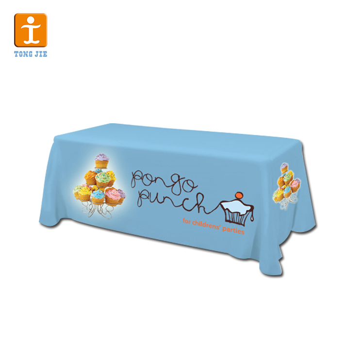Custom Trade Show Sublimation Printed Logo Polyester Spandex Table Cover