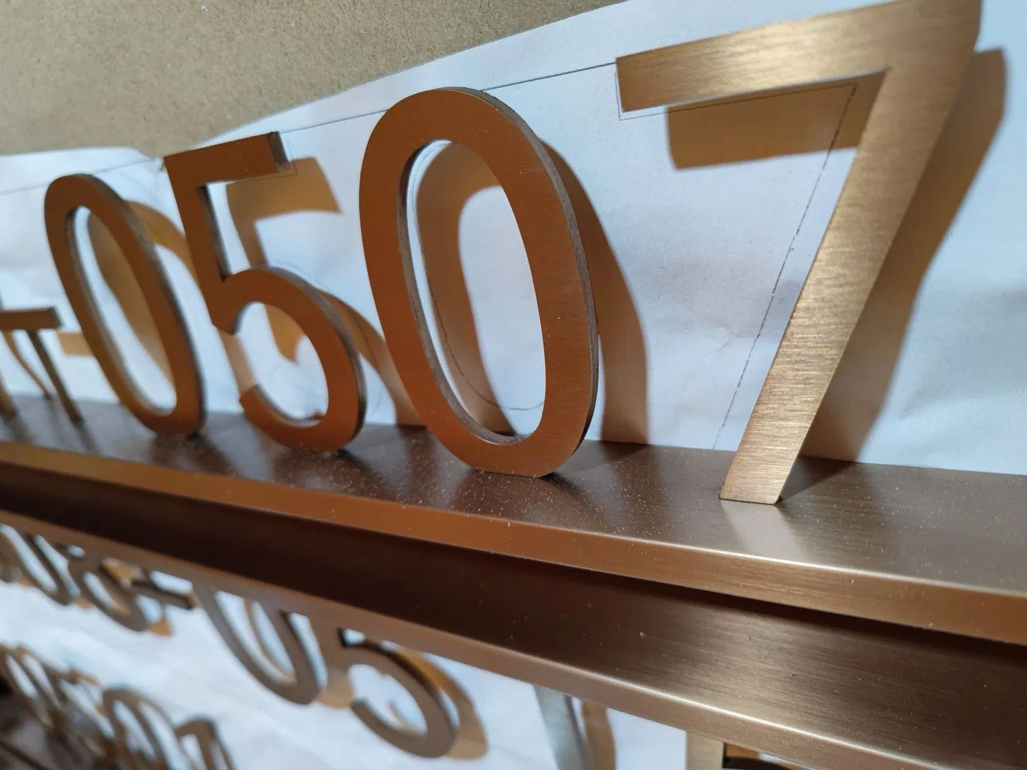 Door Number Sign Stainless Steel Arrow Metal Letter Sign
