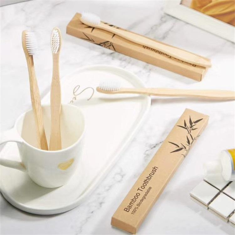 Portable Natural Bamboo Toothbrush Tube Base with Customized Logo