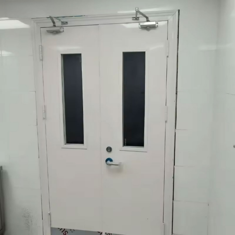 Extrior Flush Swing UL Certified Main Entrance Front Gate Security Safety Fire Rated Fireproof Fire Glazed Metal Exit Fire Rated Door