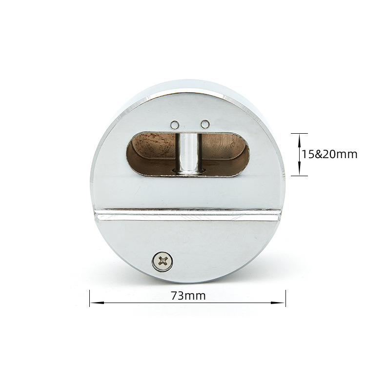 Puck Padlocks for Truck Trailer Nickle Plated 73mm Round Steel Hockey Puck Lock with Hasp