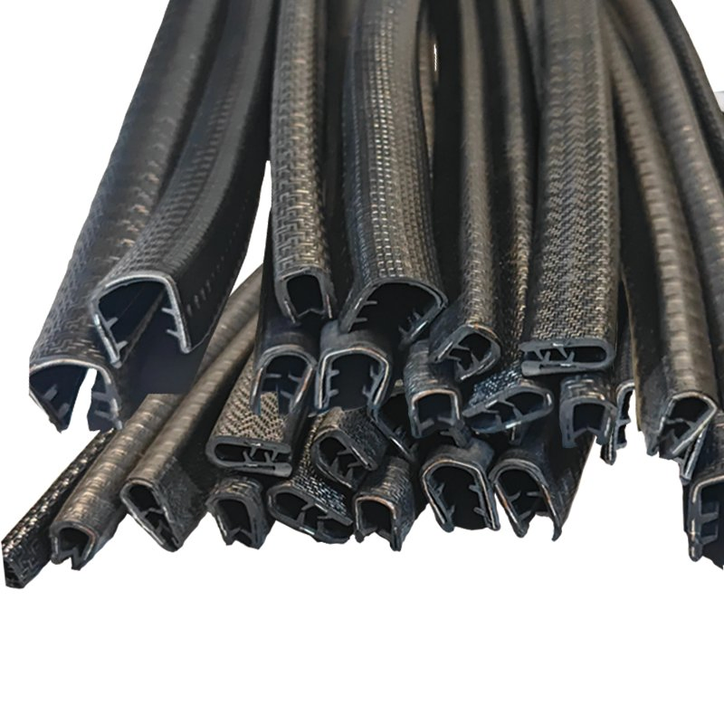 U Shaped PVC Rubber Strip with Steel Core for Window Edge Clamping