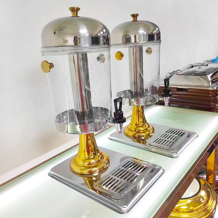 Food Grade PC Material Commercial Juicer Buffet Display Juice Dispenser for Cafeteria