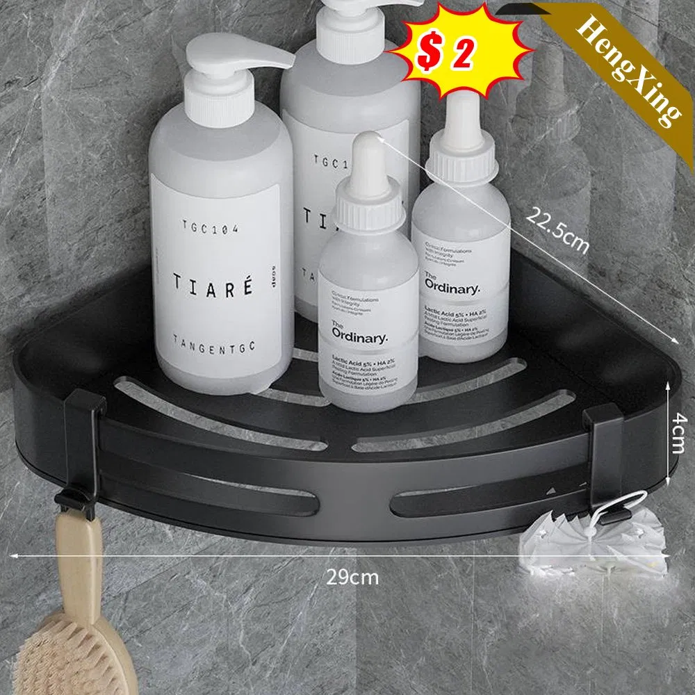 Anti Water Modern Simple Metal Wall Fixed Bathroom Shampoo Holder Storage Rack