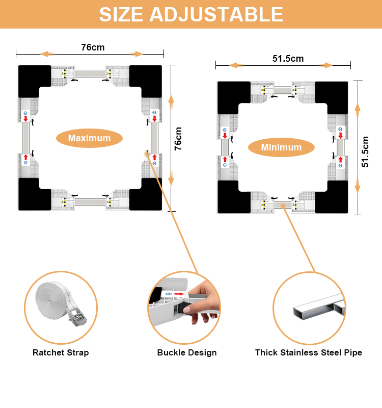 Practical Washing Machine Stacking Kit for Organized Laundry Room Space