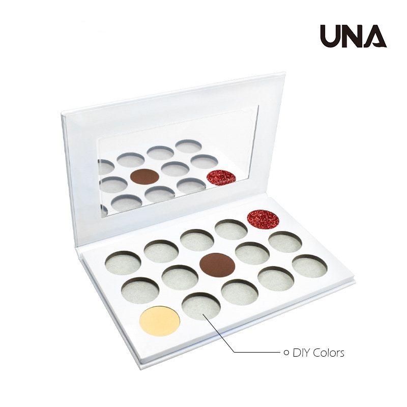 Hot Sale in Europe and America Make Your Own Eye Shadow Makeup Small MOQ Multichrome 15 Colors Eyeshadow Palette