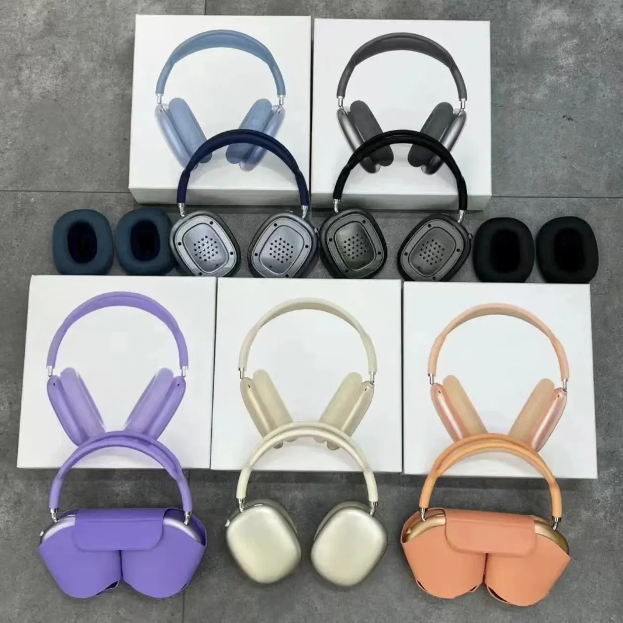 Air Max Over-Ear Headphones Active Noise Cancellation Ipx0 Waterproof Mesh Bowknot Design Magnetic Ear Cups Leather