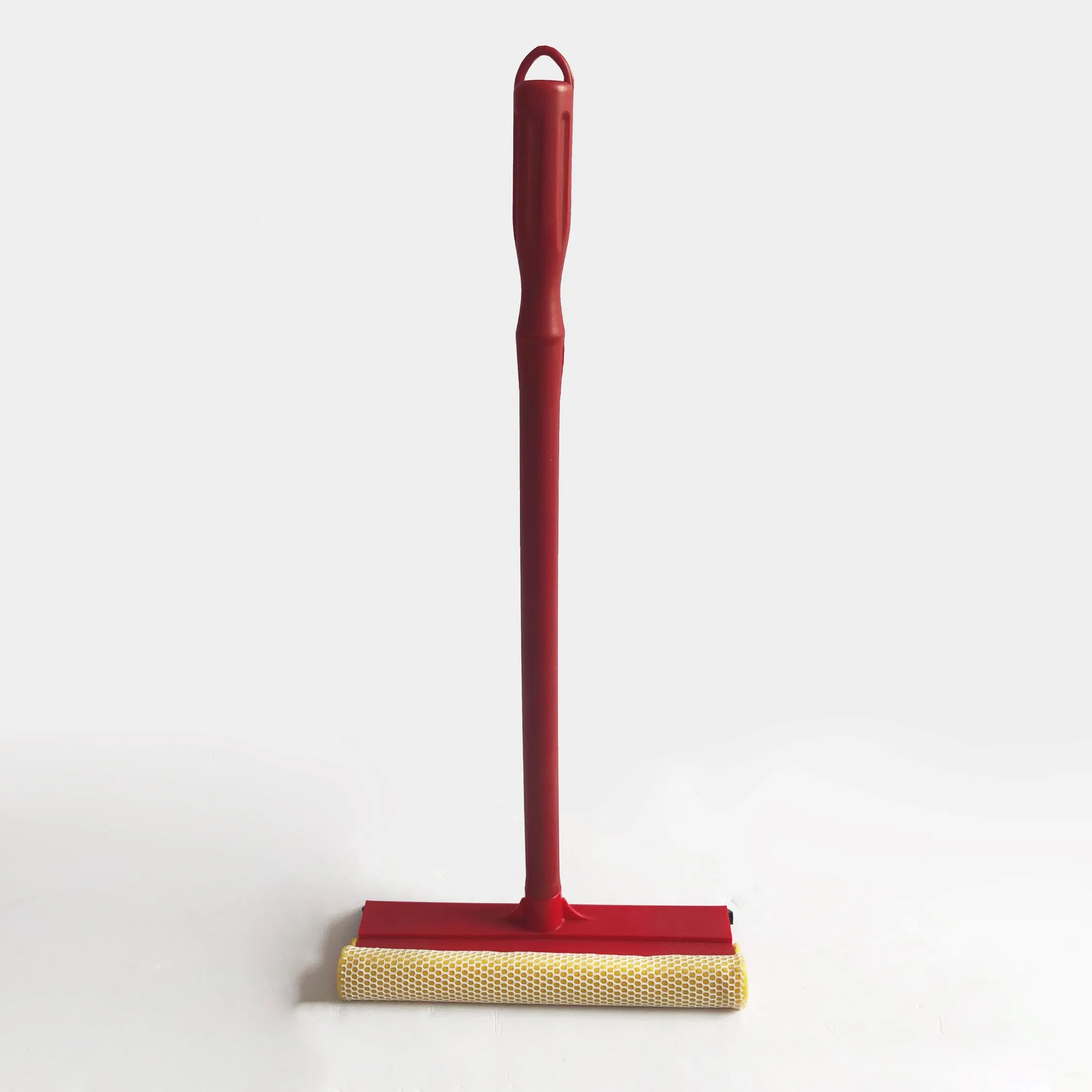 PVC Handle and PP T-Bar with Double Sided Wiper One Side Sponge The Other Rubber Squeegee Window Cleaner for Outdoor Indoor Cleaning