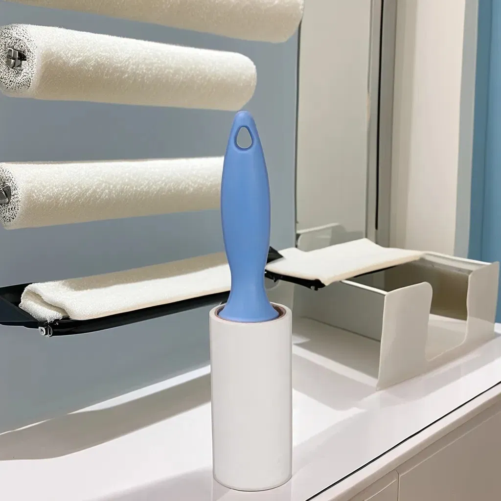 Portable Household Cleaning Lint Brush and Sticky Paper Roller Dog Cat Pet Hair Remover for Clothes for Clothes and Linens Refill Mini Lint Roller