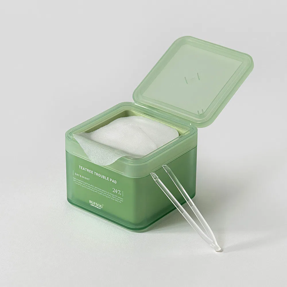 Vegan Korean Skin Care Anti Acne Face Exfoliating Repair Pores Acne Remove Nourished Hydrated Teatree Peel Pad