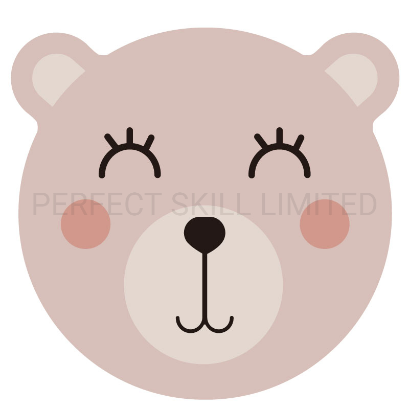 PP with EVA Foam Backing Animals Looking Cute Shape Table Round Placemat for Kids
