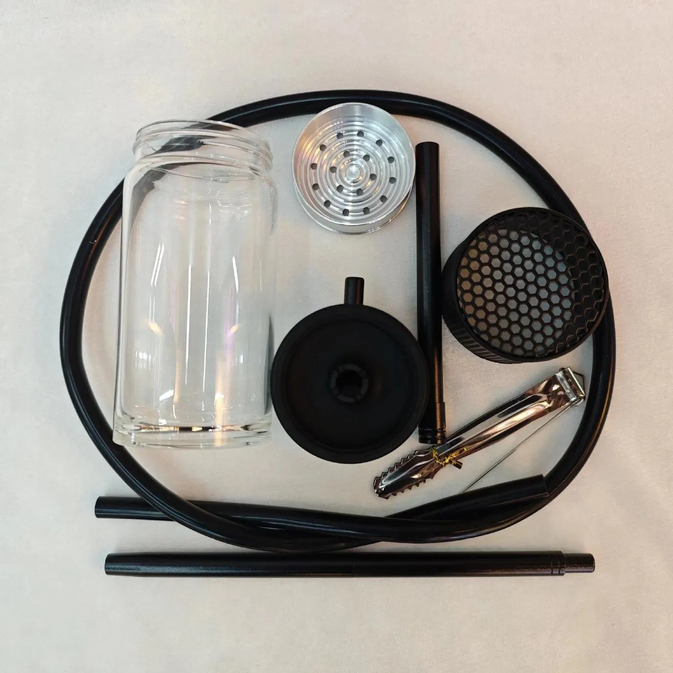 New Design Glass Mini Portable Mixed Color Car Shisha Hookah