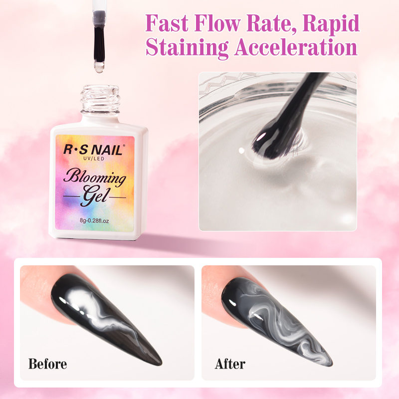 2025 New Arrival UV Blooming Gel Nail Polish for Nail Art Clear Blooming Nail Polish Gel