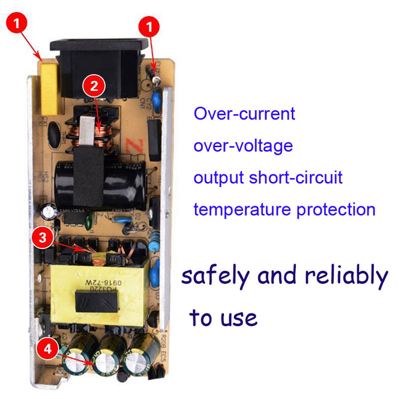 High Quality and Large Current 220V to 12V 10A Car Adapter Socket for Digital Camera and Laptop