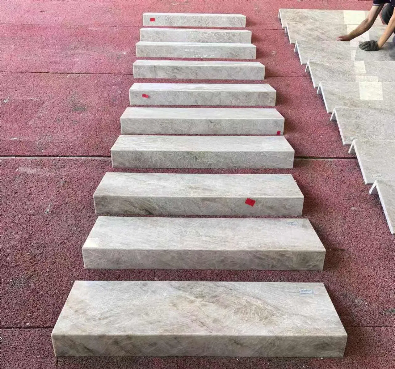 Taj Mahal Nature Quartzite Stone Slab for Stair