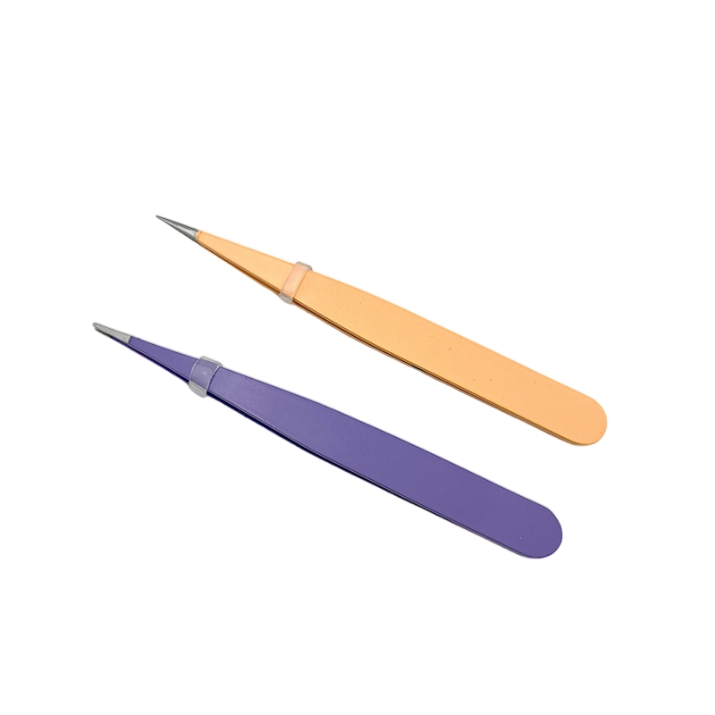 Precision Stainless Steel Slanted Eyebrow Tweezer for Effortless Eyebrow Shaping