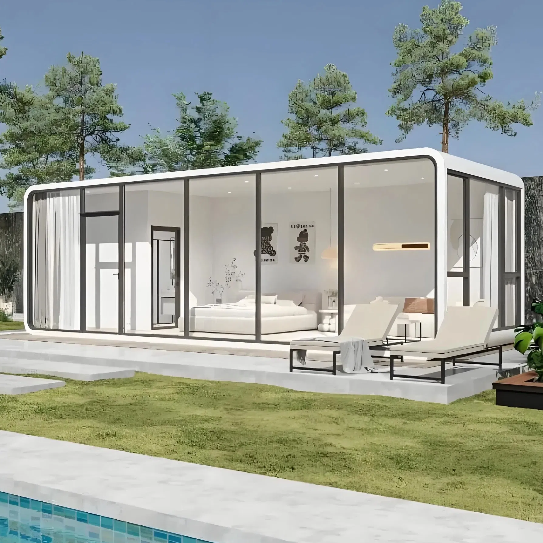 High Quality Apple Cabin Prefab House New Design Green House for Villa