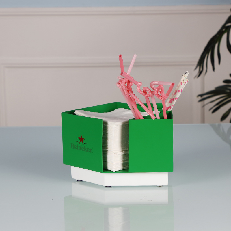 Acrylic USB Charging Rechargeable Plastic Napkin Straw Tissue Stirrer Holder Bar Caddy for Caperdonich Cap Rock Delord Gran Duque