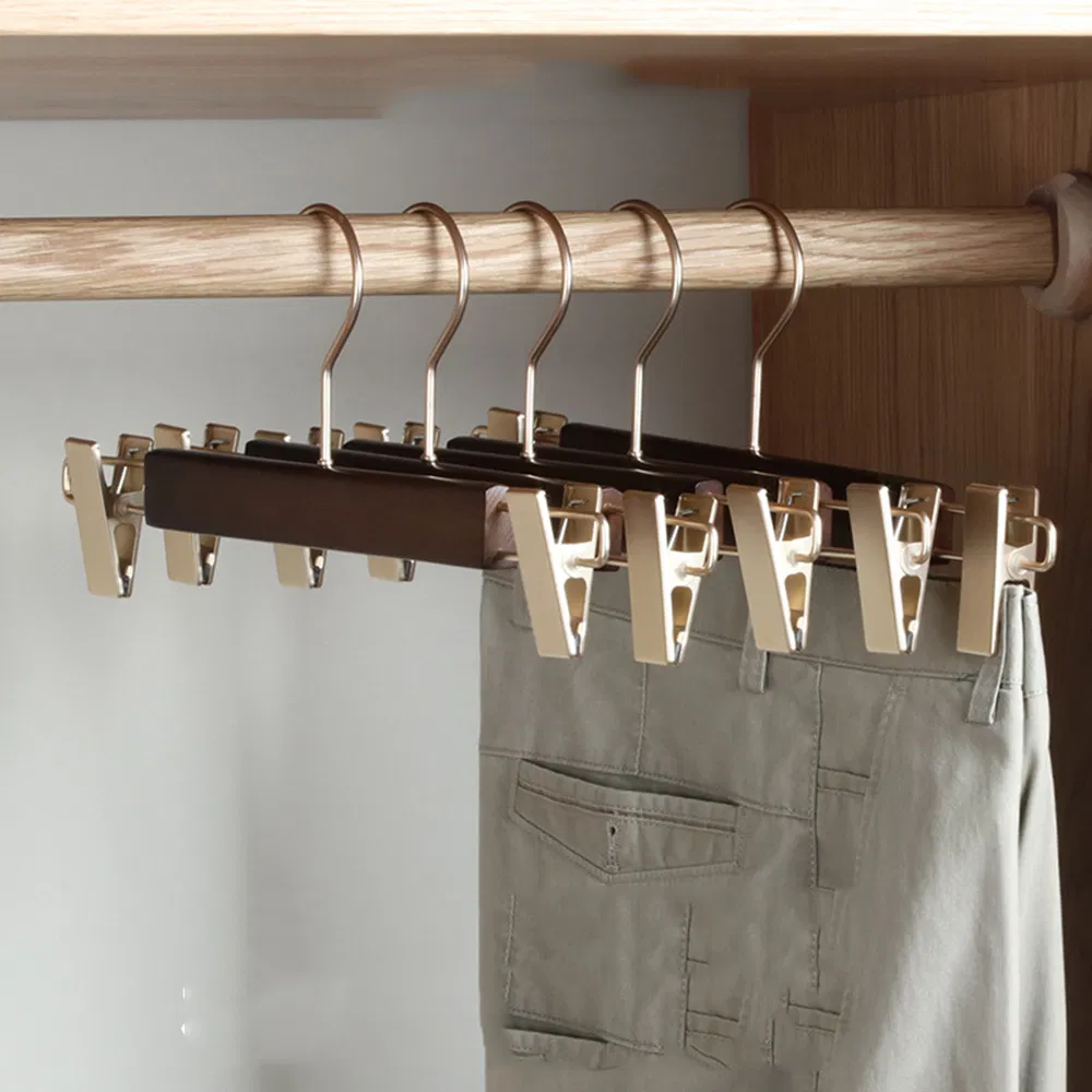 Curving Wooden Clothes Hangers of Contoured Shaped in Matte/Shiny Natural/Dark Cherry/Retro Finish with Notches Coat/Suit/Shirt/Jacket