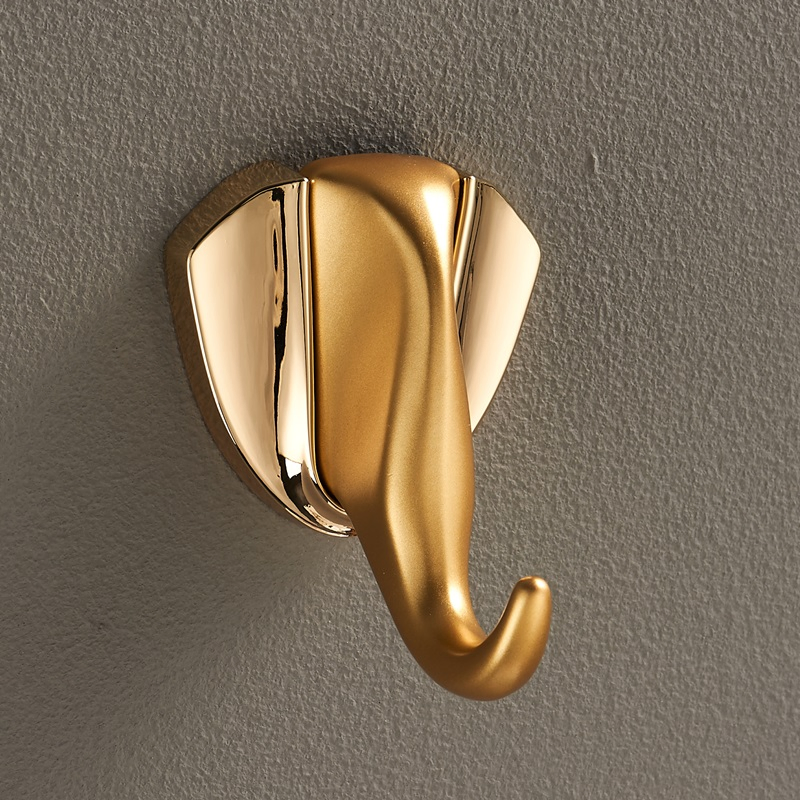 Крючок для полотенец Elephant Type, черный, настенный