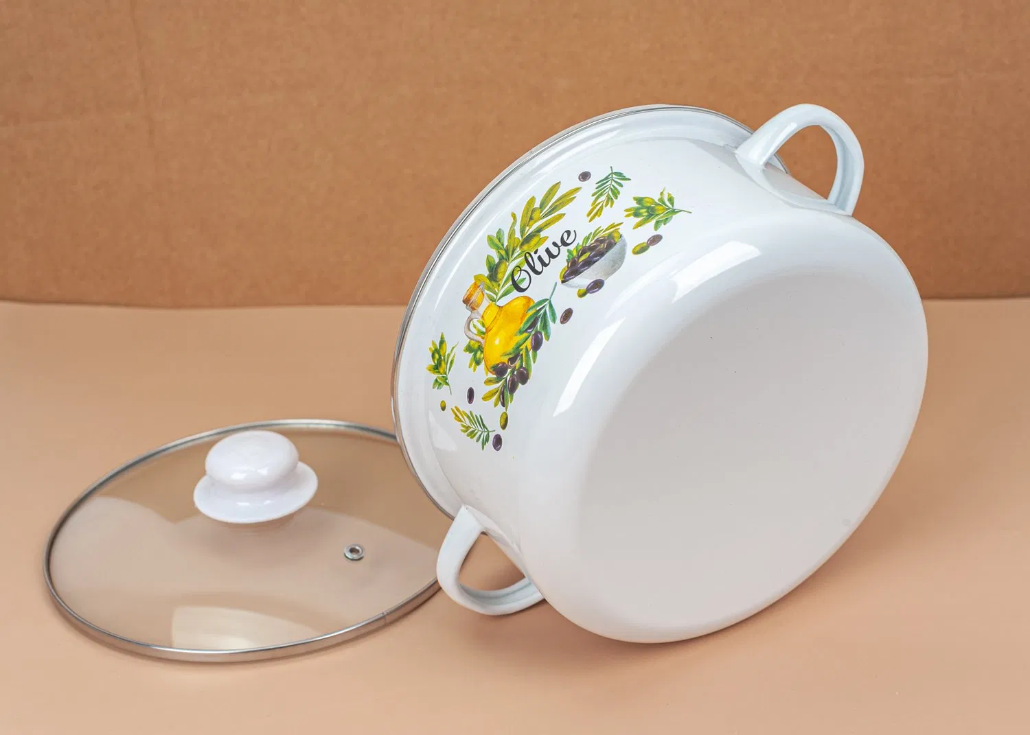 Straight Form Cooking Pot/Soup Pot/Enamel Casserole