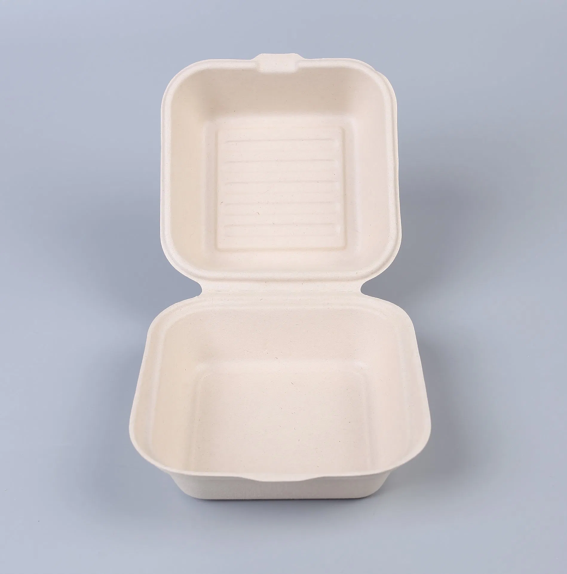Microwaveable and Compostable Sugarcane Bagasse Lunch Box Food Packaging