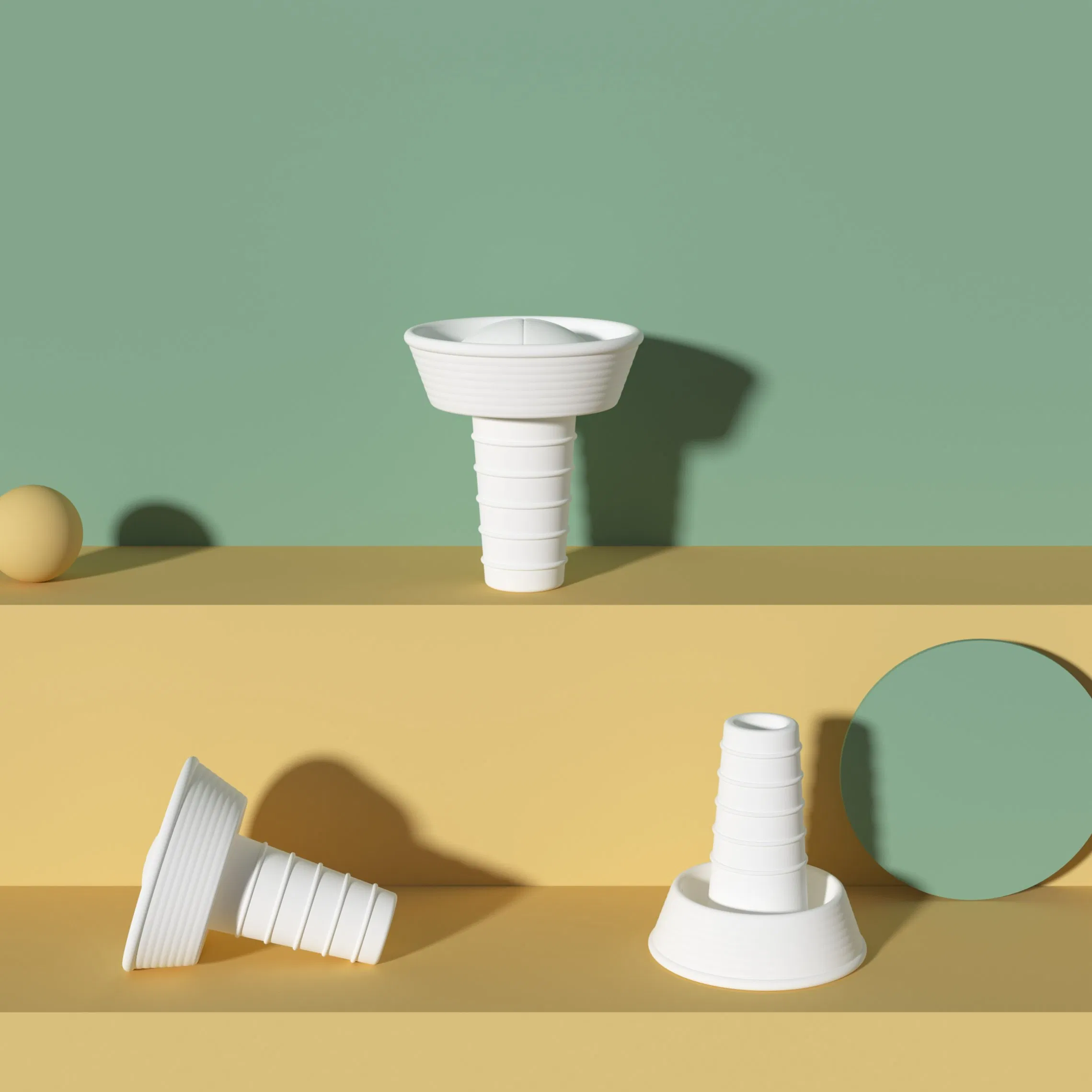 Silicone White Dixie Hat Wine Stopper Round Hat Wine Stopper