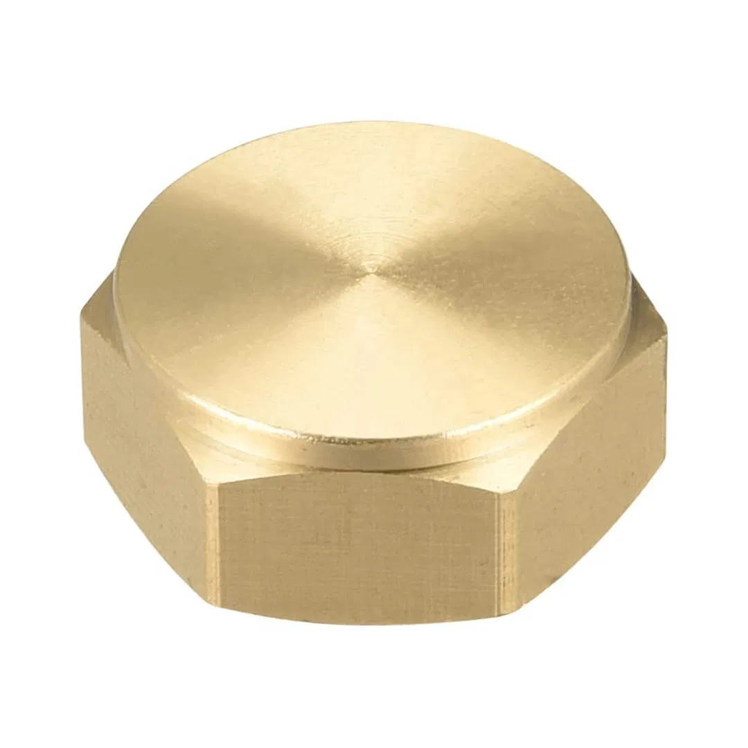 Brass Pipe Fitting Hex Female Thread Plug Ending Cap Nut for Garden Outdoor Water Nozzle