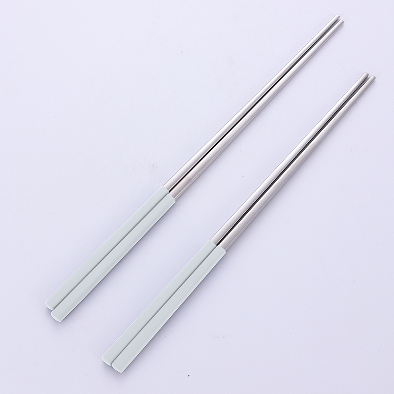 White Handle Chopsticks High Grade Stainless Steel Chopsticks