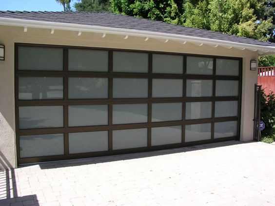 Chinese Manufacture Aluminum Alloy Material Frosted Privacy Glass Modern Sectional Flap Sliding Garage Door for Villa