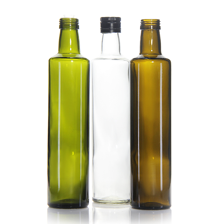 Popular 250ml 500ml Round Square Glass Olive Oil Bottle