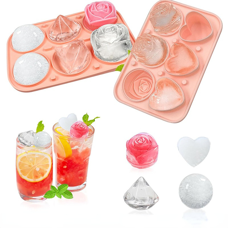 Форма для льда Diamond Rose Ice Grid, 6 ячеек