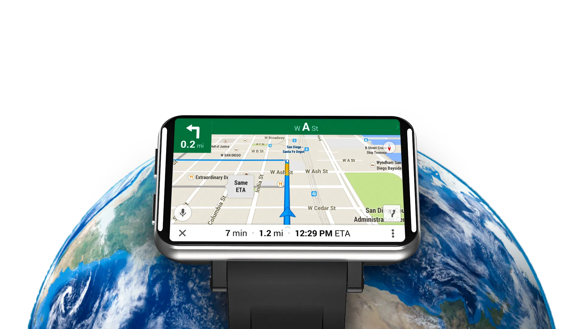 Умные часы GPS с Android и сенсорным экраном