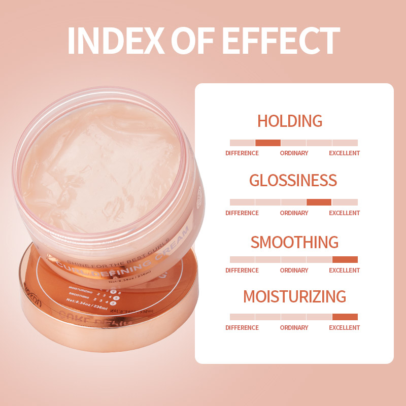 Custom Logo Silk Protein Moisturize Leave on Detangle Anti Frizz Curl Enhancers Cream for Hair