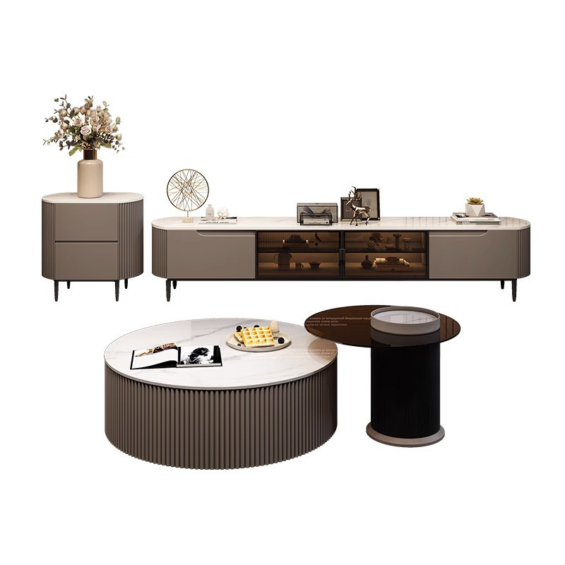 Мебель для гостиной деревянная тумба под ТВ журнальный столик