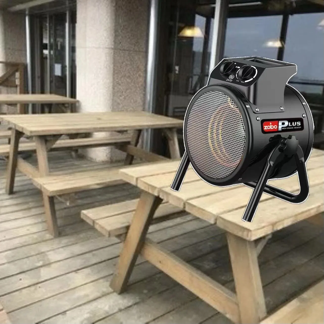 220V Finned Stainless Element Hot Air Home Using Fan Heater Electric