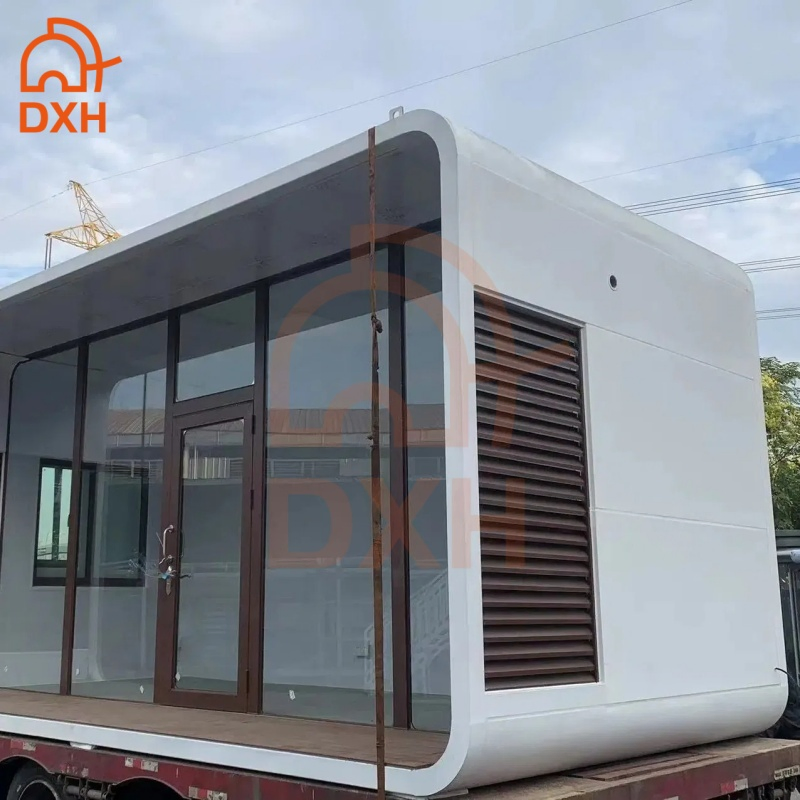 Dxh Container House Modern Modular Steel Glass Home Apple Cabin with High Quality