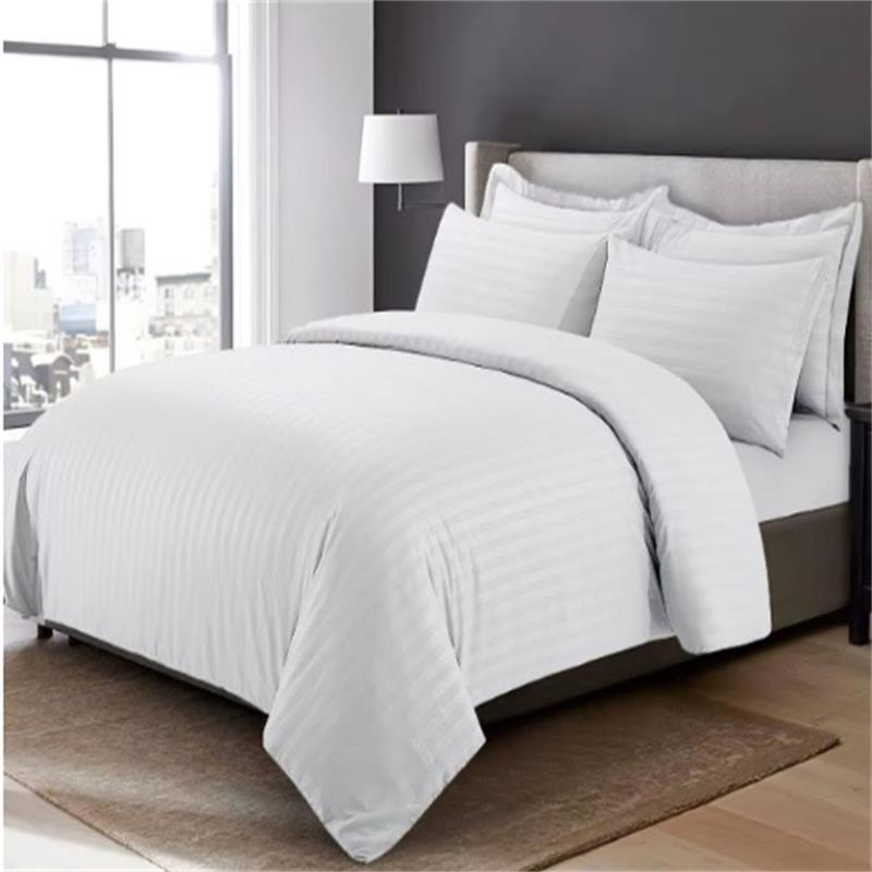 100% Cotton Satin Stripe Bed Sheet Fitted Sheet Hotel Bedding