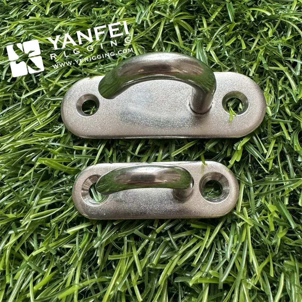 Stainless Steel 316 Oblong Square Eye Pad Eye Plates with Ring