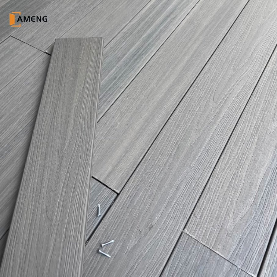 Outdoor Weather Resistant ASA WPC Co-Extrusion Embossed Grain Wood Plastic Composite Decking