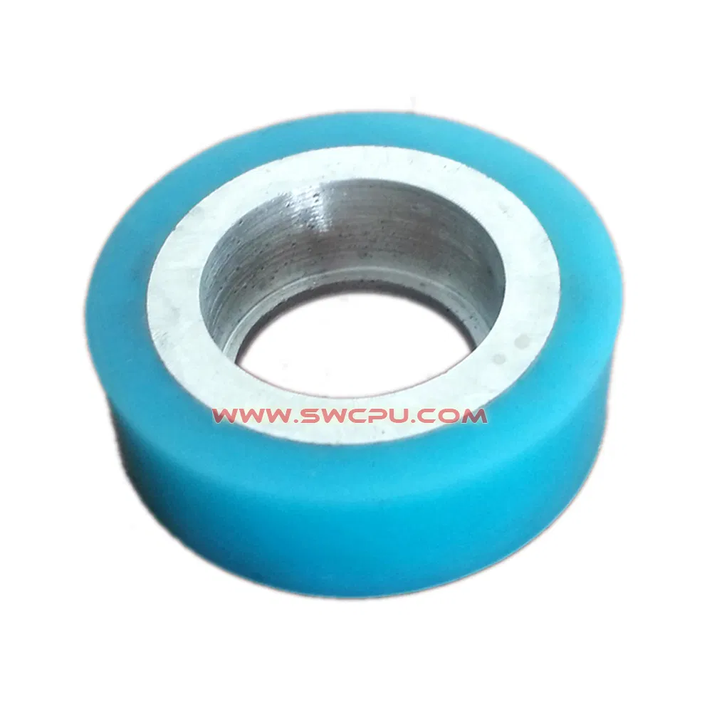 Customized Injection Molding Rubber Roller Pulley with Aluminum Core