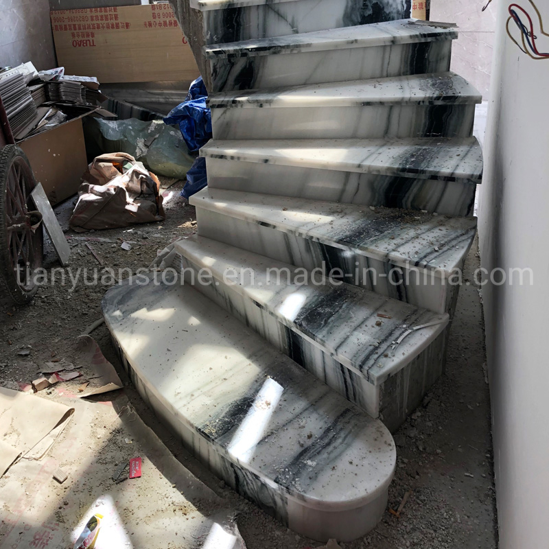 White Marble Staircase / Stone Steps Spiral Stairs