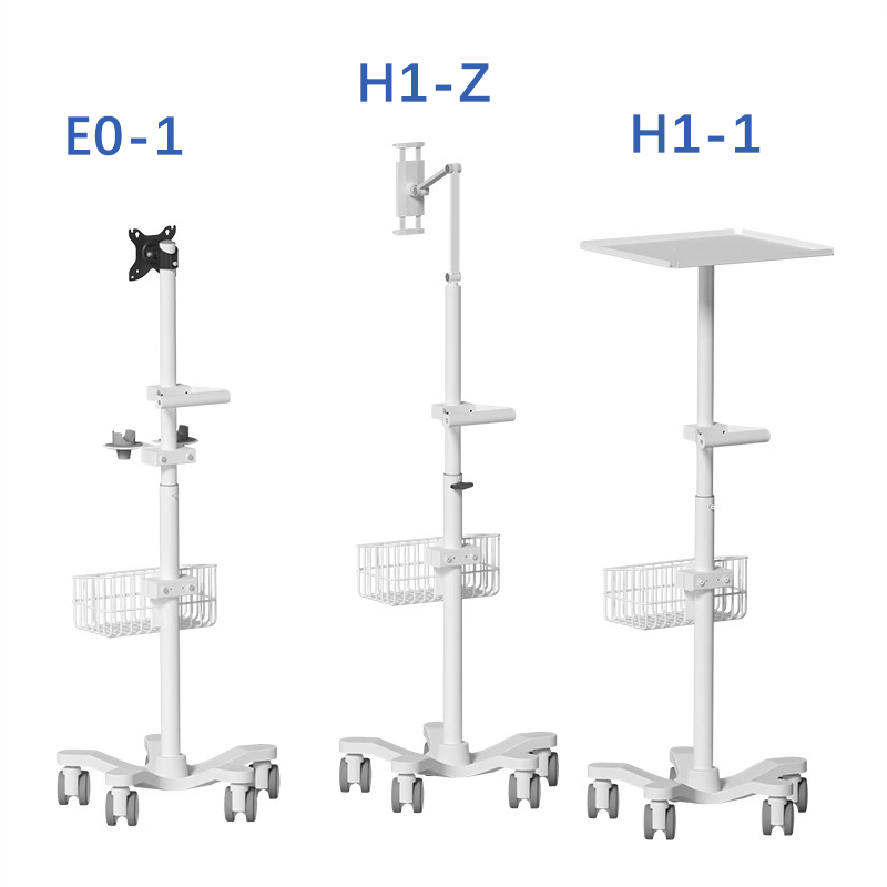 Mobile Endoscope Trolley Cart with Lightweight Aluminum Frame