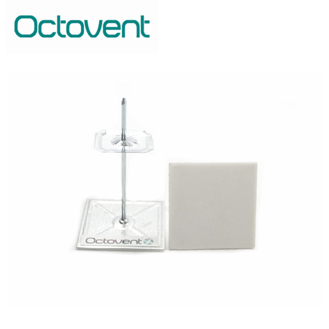 Perforated Base Insulation Pin Self Stick Pin to Stick Plastic for HVAC System