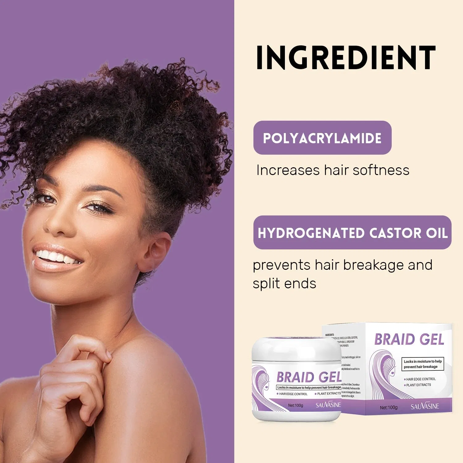 Hot Selling Hair Gel for Braiding Curly Hair Gel Wholesale for African