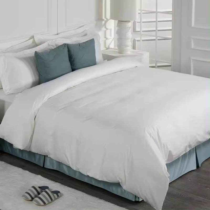 Wholesale Modernization Solid Pure Cotton 4PCS Multi-Function Duvet Cover Hotel Bedding Set