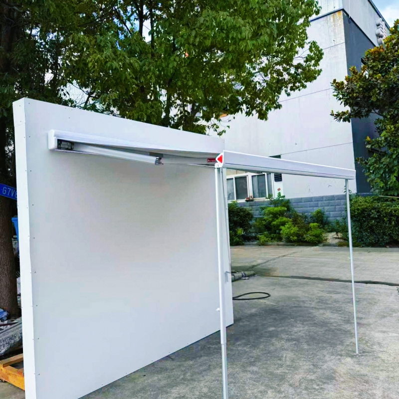 Manual Integrated RV Awning with Remote Control Retractable Sunshade Canopy for Camper