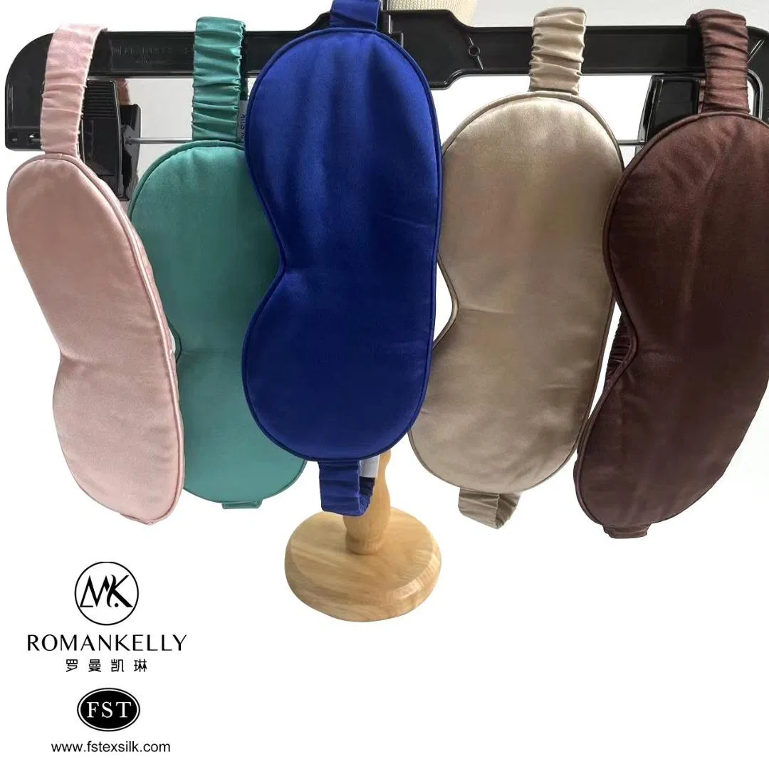6A Grade Quality Natural Mulberry Silk Eyemask Gift Set 22mm Momme Silk Glossy Silk Eye Mask for Sleeping