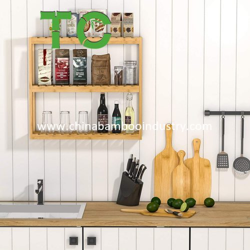 Wholesale 3-Tier Bamboo Bathroom Shelf Wall Mount Storage Rack Adjustable Bathroom Organizer