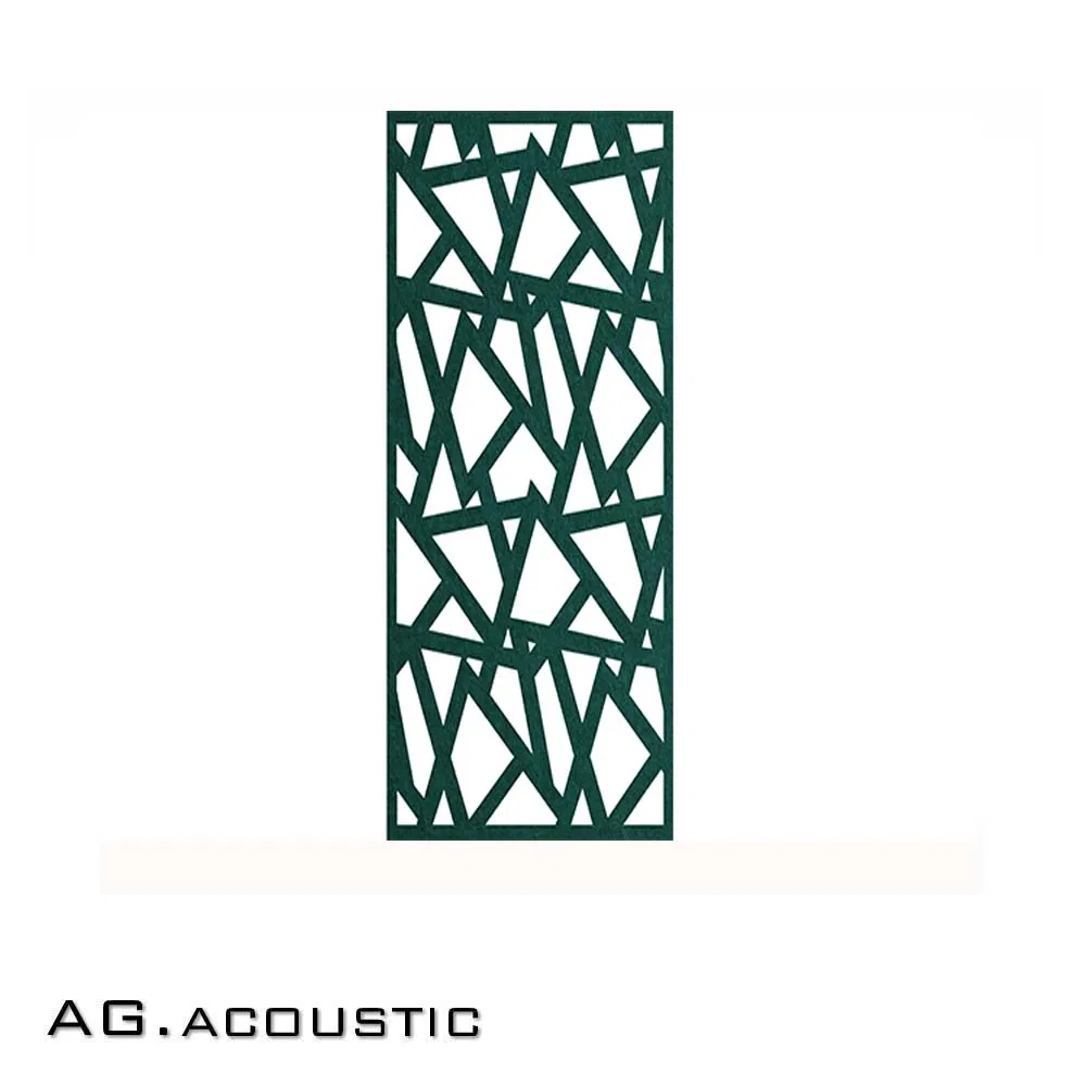 AG. Acoustic Hanging Acoustic Screen Carved Polyester Fiber Soundproofing Wall Board for Office